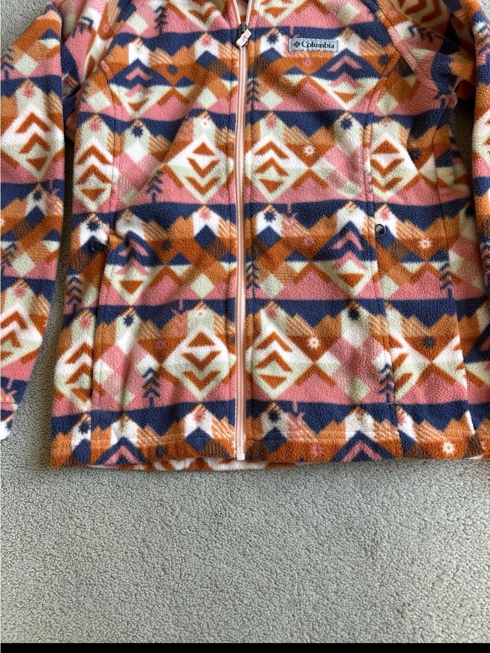 Columbia Girls’ Benton Springs II Printed Fleece Jacket | Size L 14/16 - Picture 4 of 6